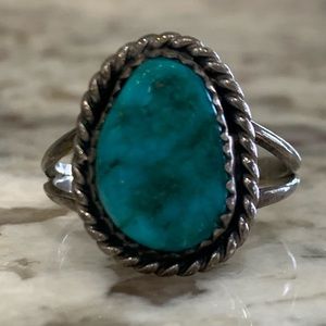 Womans authentic turquoise ring